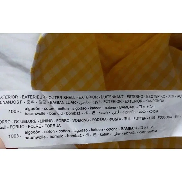 Zara Cropped Yellow White Gingham Tank Top Western Daisy Duke Boho Womens Small - Picture 12 of 12